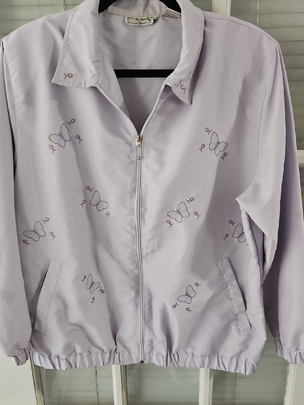 Light Purple Embroidered Butterfly Jacket - Women's